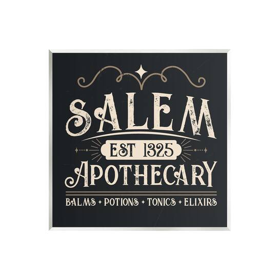 Stupell Industries Salem Apothecary Vintage Witch Sign Wall Plaque Art